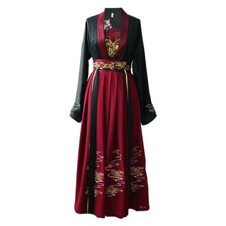 Black & Red Chinese Kimono