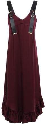 Florence Ruffle-trimmed Satin-crepe Midi Dress