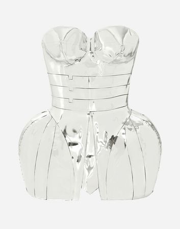 KIM DOLCE&GABBANA Mirrored nappa leather minidress in Silver for | Dolce&Gabbana® US