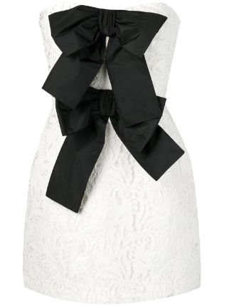 Brognano Oversized Bow Lace Dress | Farfetch.com