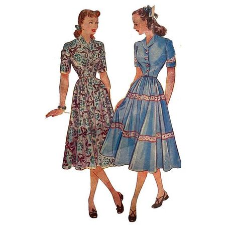 vintage 1940s fashion cutouts