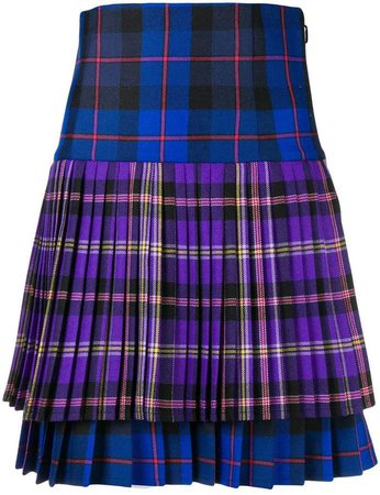 pleated tartan skirt
