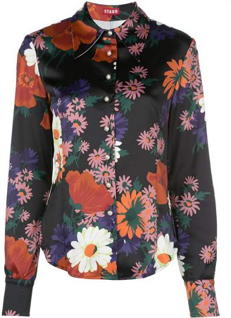 floral-print blouse