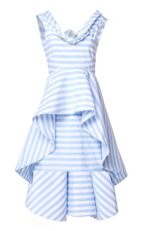 Anneta Striped Cotton-Blend Dress