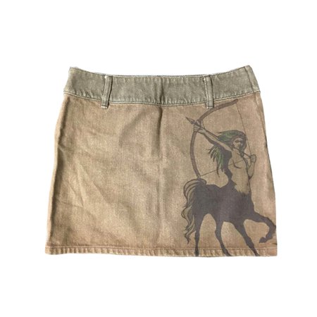 vintage centaur tan mini skirt