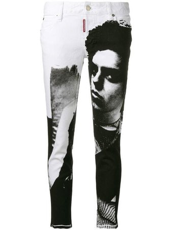 Dsquared2 printed slim fit trousers $488 - Buy Online - Mobile Friendly, Fast Delivery, Price