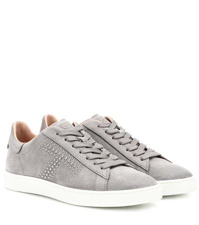 Studded suede sneakers