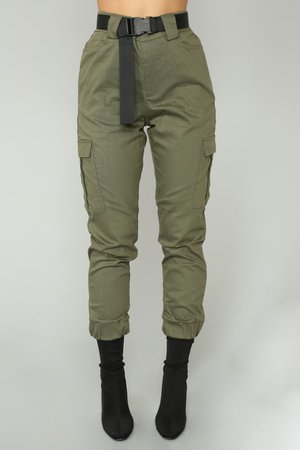Woman In Charge Cargo Jogger - Olive