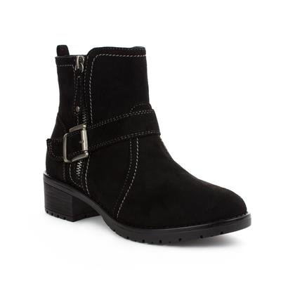 Lilley Womens Black Ankle Boot with Stitch Detail-18049 | Shoe Zone