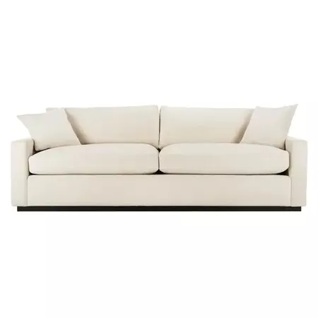 Shop Safavieh Couture Faustina Contemporary Sand Leather Sofa - On Sale - Free Shipping Today - Overstock.com - 22964977