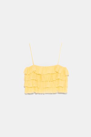 RUFFLED TULLE TOP-TOPS-WOMAN | ZARA United States