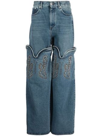 Y/Project Cowboy High Cuff Jeans - Farfetch