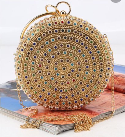 Bejeweled Gold Purse