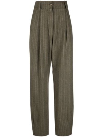 The Mannei high-waisted pinstripe tailored trousers