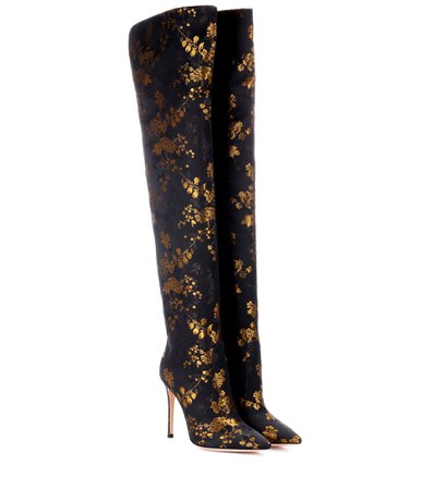 GIANVITO ROSSI Rennes jacquard over-the-knee boots