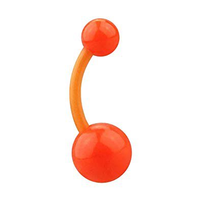 orange belly button ring