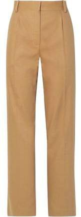 Thea Pleated Linen And Cotton-blend Straight-leg Pants