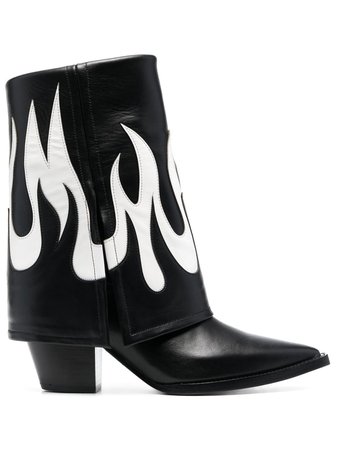 Filles A Papa Fire Leather Ankle Boots - Farfetch