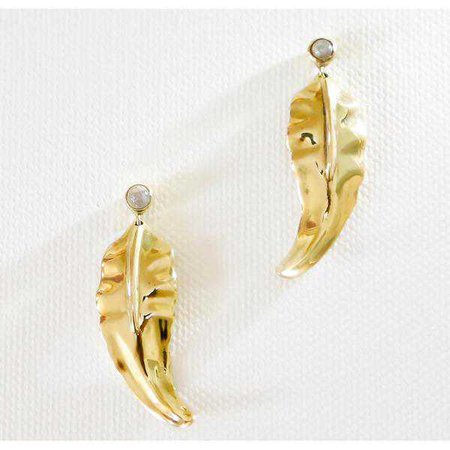 Earrings | Shop Women's Leaf Labradorite Earrings at Fashiontage | BE1316338