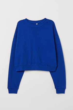 Short Sweatshirt - Neon blue - | H&M US