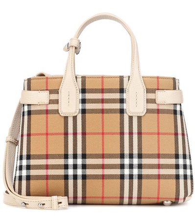 The Small Banner check tote