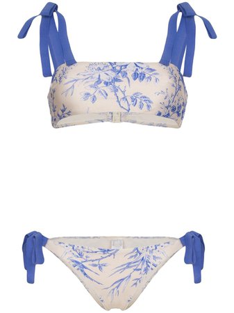 Zimmermann Verity Floral-Print Bikini | Farfetch.com