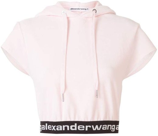 Logo Lined Cropped Hoodie