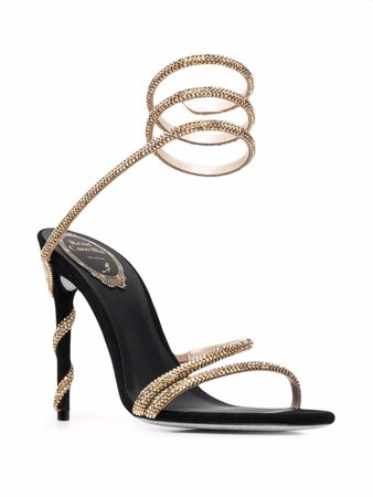 René Caovilla Margot crystal-embellished Spiral Sandals - Farfetch