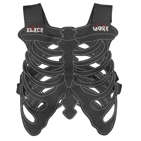 Embroidery Skeleton PU Cyberpunk Techwear Vest – Yugen Theory
