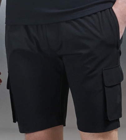 Arne black cargo shorts