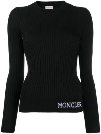 Moncler Gerippter Pullover Mit Jacquard-Logo - Farfetch