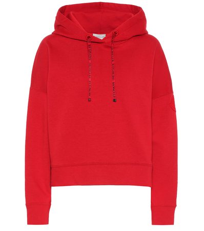 Moncler - Cotton-blend hoodie | Mytheresa
