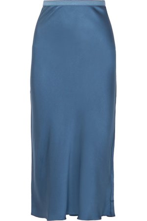 Anine Bing | Bar silk-satin midi skirt | NET-A-PORTER.COM