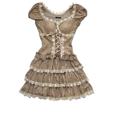 Harajuku corset tiered dress by Morgan de toi, the... - Depop