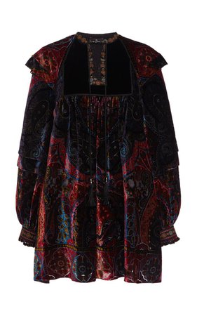 Printed Velvet Dress By Etro | Moda Operandi
