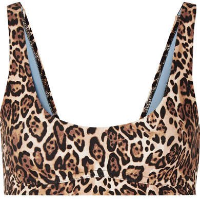 Skin - The Jordan Leopard-print Bikini Top - Leopard print