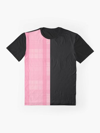 "Half Pink Plaid Half Black" T-shirt by RoserinArt | Redbubble