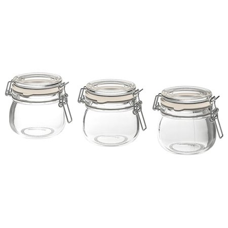 KORKEN Jar with lid - clear glass - IKEA