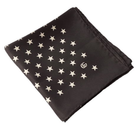 GUCCI Star-print silk pocket square