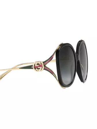 Gucci Eyewear round-frame Interlocking G Sunglasses - Farfetch