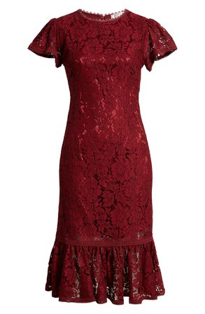 Rachel Parcell Lace Ruffle Hem Sheath Dress (Nordstrom Exclusive) | Nordstrom