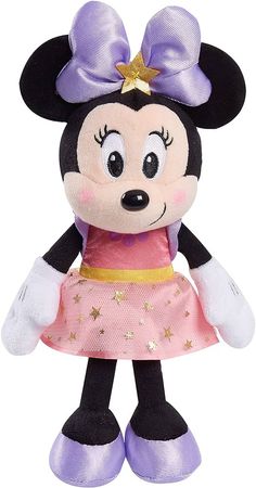 Amazon.com: Disney Junior Minnie Mouse 8-Inch Small Stars Minnie Mouse Plushie Stuffed Animal, Pink, Officially Licensed Kids Toys for Ages 2 Up by Just Play : Toys & Games