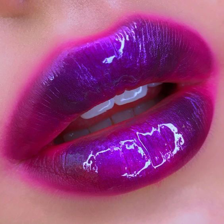 purple multi chrome lip