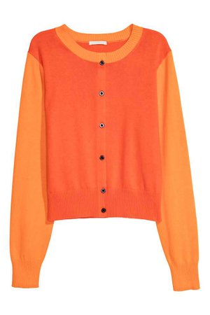 Cotton Cardigan - Orange - Ladies | H&M US