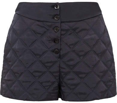 Quilted Shell Shorts - Navy