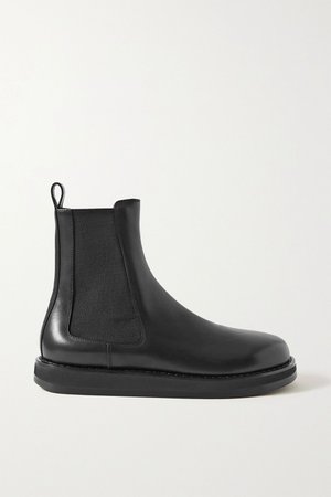Black Leather Chelsea boots | The Row | NET-A-PORTER