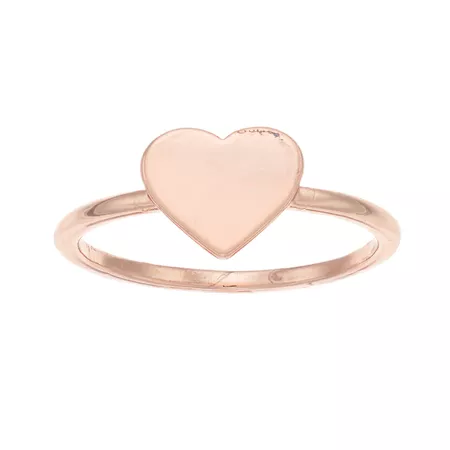 LC Lauren Conrad Rose Gold Tone Heart Motif Ring