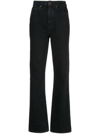 Shop black Khaite flared jeans with Express Delivery - Farfetch