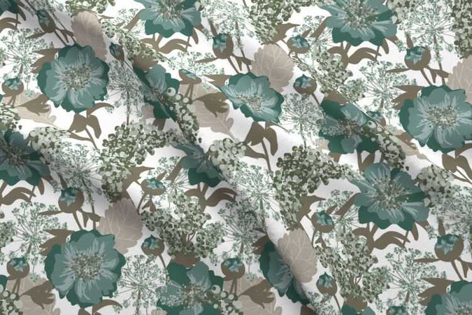 Bohemian Babe Floral Oceania fabric - laine_and_leo - Spoonflower