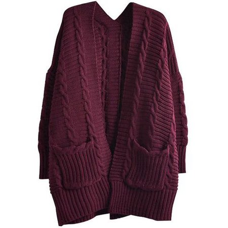 purple cardigan sweater